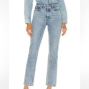 Girlfriend high-rise Straight crop jeans